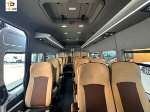 trang bị ghế ngồi trên Gaz 19 chỗ Minibus