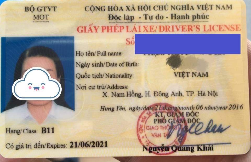 Bằng lái xe ô tô hạng B11